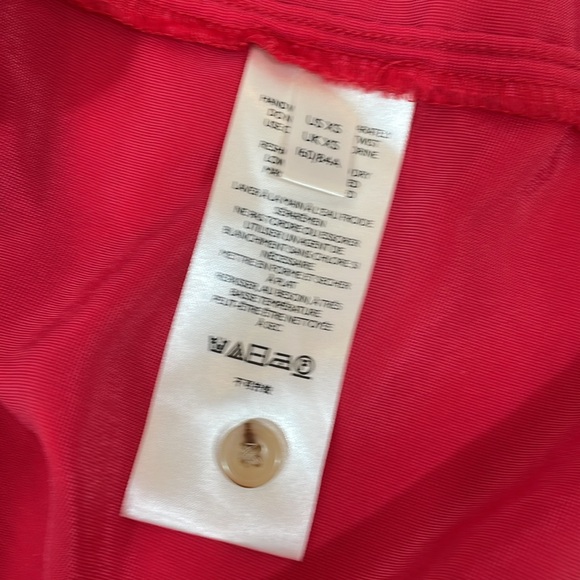 Pilcro Red Velvet Top Blouse Size XS Button Down EUC - Picture 7 of 9